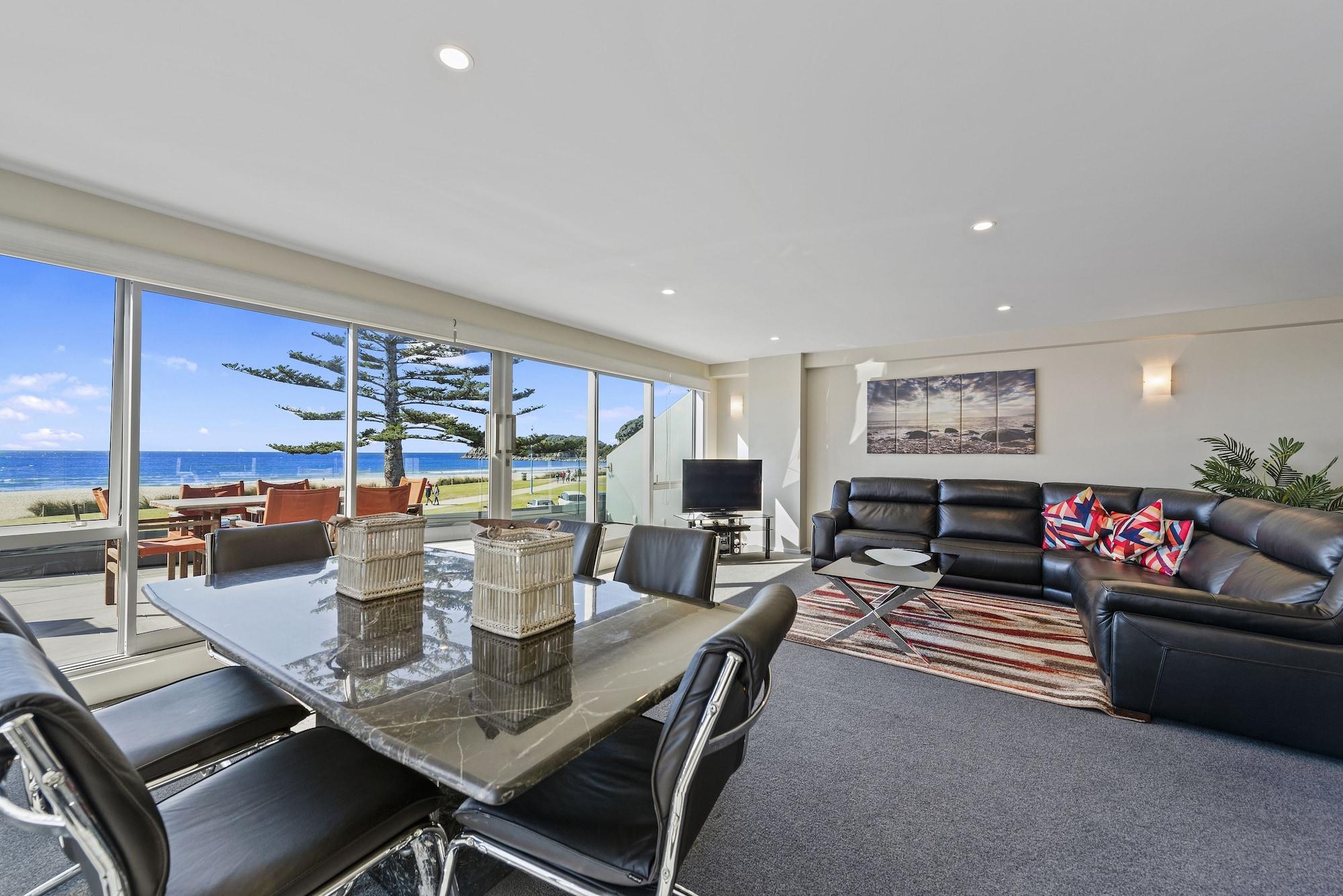 Pavilion Beachfront Apartments Mount Maunganui Bagian luar foto